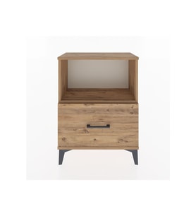 Arges Komodin Tek Raflı Tek Çekmeceli 60x30x80 Çam-Çam