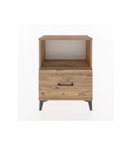 Arges Komodin Tek Raflı Tek Çekmeceli 60x30x80 Çam-Çam