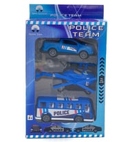 Demir Toys Polis Seti Helikopterli 3Lü