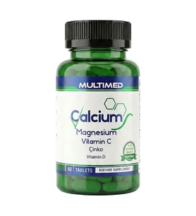 Multimed Kalsiyum Complex 30 Tablet, Magnezyum, Çinko, D3 Vitamini, C Vitamini