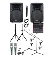 Lastvoice Ample Classy-Paket-2 Aktif hoparlör ve Mixer Full Ses Sistemi Seti
