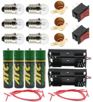 ve Paralel Basit Elektrik Devresi 1 Paket Deney Seti Sarı Mini Duy 6 Adet Mini Ampul 3 Adet Anahtar İş Eğitimi Seti