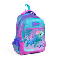 Coral High Kids Açık Pembe Mavi Kaplumbağa Desenli Üç Bölmeli Okul Sırt Çantası 23497