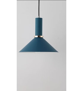 DYLİGHT Retro Metal Dekoratif Metal Gece Mavisi Tekli Sarkıt Avize Çap 30 cm
