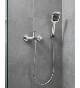 Siyah Duş Seti El Duşu Başlığı Spiral Hortum Dayanıklı Banyo Duş Aksesuarı