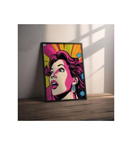 Dekoratif Çerçevesiz Poster Pop Art Comic Women Çerçevesiz Tablo