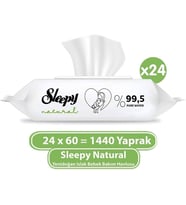 Natural Yenidoğan Islak Bebek Havlusu 60'lı x 24 Adet