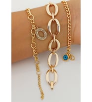 3 Adet Gold Renk Bileklik :6