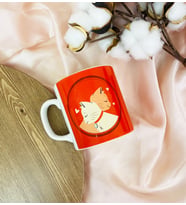 Sevimli Aşık Kediler Tasarımlı Kupa Bardak