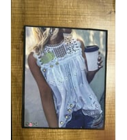 23X19 CM PAYETLİ VE TAŞ İŞLEME KIZ ARMA YAMA DİKİŞ AKSESUARI