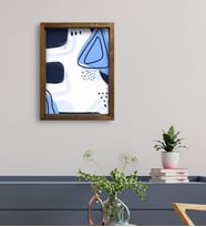 BK Gift Otel Odası Konseptli Doğal Masif Ahşap Çerçeveli Tablo 45x65cm-54