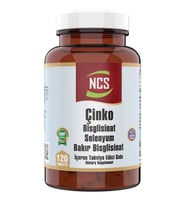 Çinko Zinc Bisglisinat 120 Tablet Selenyum Bakır Bisglisinat