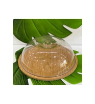 Ahşap Stand Akrilik Kap Büyük Kek Fanus (stand 31.5/kap 30cm)