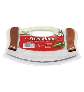 STEEL MOON ÇİFT AHŞAP SAPLI ZIRH BIÇAK KESİCİ - DOĞRAYICI 24 x 14 x 1,5 cm (5343)