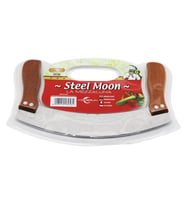 STEEL MOON ÇİFT AHŞAP SAPLI ZIRH BIÇAK KESİCİ - DOĞRAYICI 24 x 14 x 1,5 cm (5343)