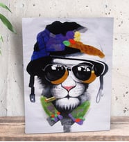 BK Gift Mafia Cat Tasarımlı Dekoratif Mini Kanvas Tablo 15x20cm-1