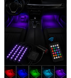 Rgb Araç İçi Şerit Led Seti Müzik Kontrollü Ambiyans Aydınlatma