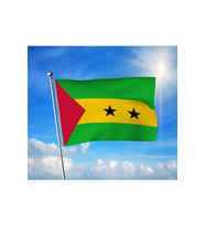 Sao Tome ve Principe Bayrağı Premium Raşel Kumaş 100x150 cm