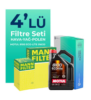 MANN Honda City 1.4 Benzin Filtre Bakım Seti Motul Motor Yağlı (2009-2011) 4 Lü