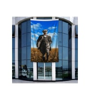 Atatürk Başak Tarlasında Yürürken Portre Poster Bayrak Raşel Kumal 4x6 metre ATA60
