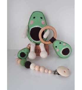 Avokado Yeni Doğan Seti Amigurumi Organik Oyuncak