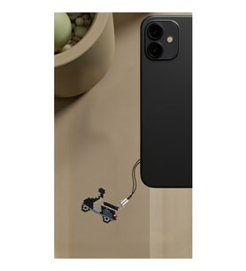 Miyuki Boncuk El Yapımı Siyah Motorsiklet Telefon Çarmı - Charm