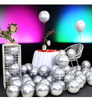 ULTRA YÜKSEK KALİTE 50ADET GÜMÜŞ KROM BALON AYNALI BALON PARLAK BALON METALİK BALON KROM GÜMÜŞ BALON