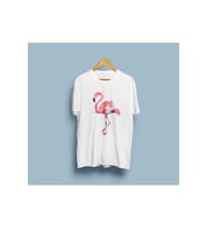 Oversize Flamingo Tasarımı Unisex T-shirt