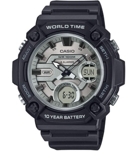 CASIO AEQ-120W-7AVDF SİYAH SİLİKON KORDON ANALOG/DİJİTAL ERKEK KOL SAATİ