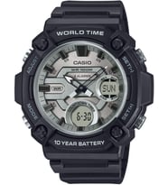 CASIO AEQ-120W-7AVDF SİYAH SİLİKON KORDON ANALOG/DİJİTAL ERKEK KOL SAATİ