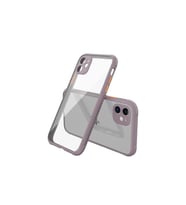 Newface Apple iPhone 12 Mini Kılıf Miami Şeffaf Silikon - Açık Mor