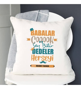 Kişiye Özel Dedeye Babalar Günü Hediyesi Yastık