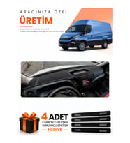 IVECO DAILY (2015-2021) Uyumlu Torpido Koruma Örtüsü Oto Kılıfı - Siyah