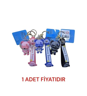 BAŞEL SİLİKON AYI FİGÜRLÜ ANAHTARLIK TEKLİ