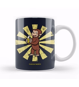 Curious George Retro Japanese Kupa Bardak Porselen