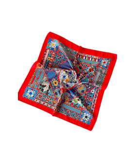 Saten Bandana Saten Fular Saten Çanta Aksesuarı Özel Desen Bandana 45X50 Cm