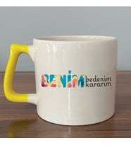 Benim Bedenim, Benim Kararım Baskılı Kadınlar Günü Sarı Kulplu D Kupa