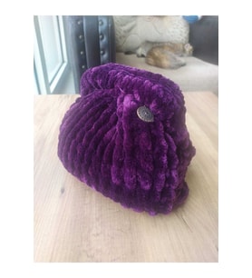 Gizli Burslu Kadife Mor Çanta Handmade
