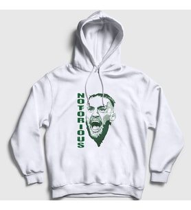 Presmono Unisex Beyaz Notorious V2 Ufc Conor McGregor Kapüşonlu Sweatshirt 312310tt