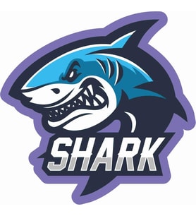 Sticker Usta Shark - Gaming - Ssports Sticker - 29005 Renkli 6 x 6 cm