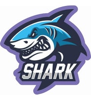 Sticker Usta Shark - Gaming - Ssports Sticker - 29005 Renkli 6 x 6 cm