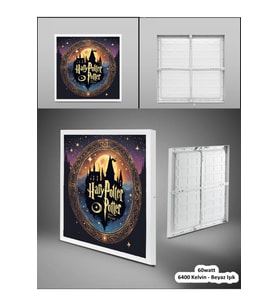 Çocuk odası Harry Potter Avize, Led 60x60 kare, Modern tasarım,60watt aydınlatma, tavan lambası,YENİ