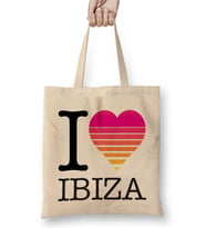 I Heart Ibiza Sunset Bez Çanta Uzun Saplı