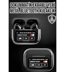 Bluetooth Kulaklık Kablosuz Ekranlı ANC/ENC Destekli Dokunmatik