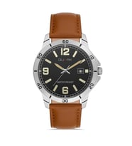 Quark Qm-X004L-1B2 Çelik Kasa Çelik Kordon Takvimli Erkek Kol Saati (Gümüş)