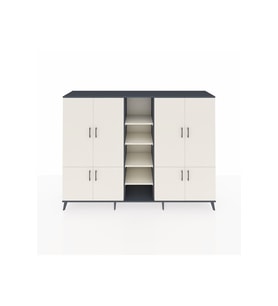 Hyperion Dolap 14 Raflı 8 Kapaklı 220x44x163 Antrasit-Aytaşı