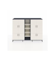 Hyperion Dolap 14 Raflı 8 Kapaklı 220x44x163 Antrasit-Aytaşı