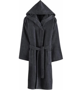 Pamuk Kapşonlu Bornoz, 3XL, GONCA, Koyu Gri, üniseks-yetişkin