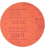 3M Hookit Kırmızı Zımpara Diskleri, 01219, Deliksiz, 6 Inç, 320+ Sınıf, 50 Diskli Paket, Otomatik Zı