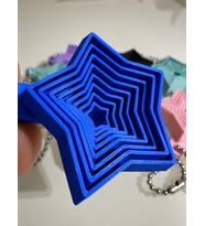 Northcity 3D Baskı Yıldız Fidget Anahtarlık - Hareketli Stres Oyuncağı ve Çanta Aksesuarı-Mavi